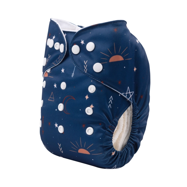 ALVABABY One Size Positioning Printed Cloth Diaper -Leo (YDX29A)