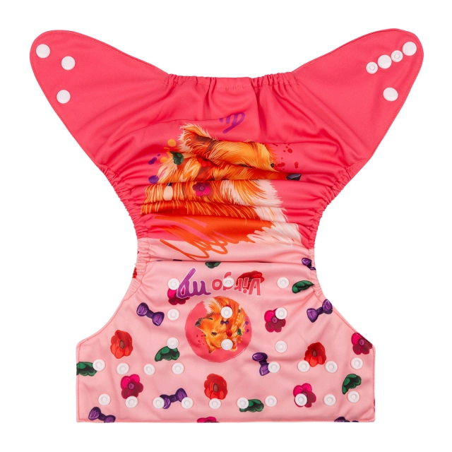 ALVABABY One Size Positioning Printed Cloth Diaper -Virgo (YDX08A)