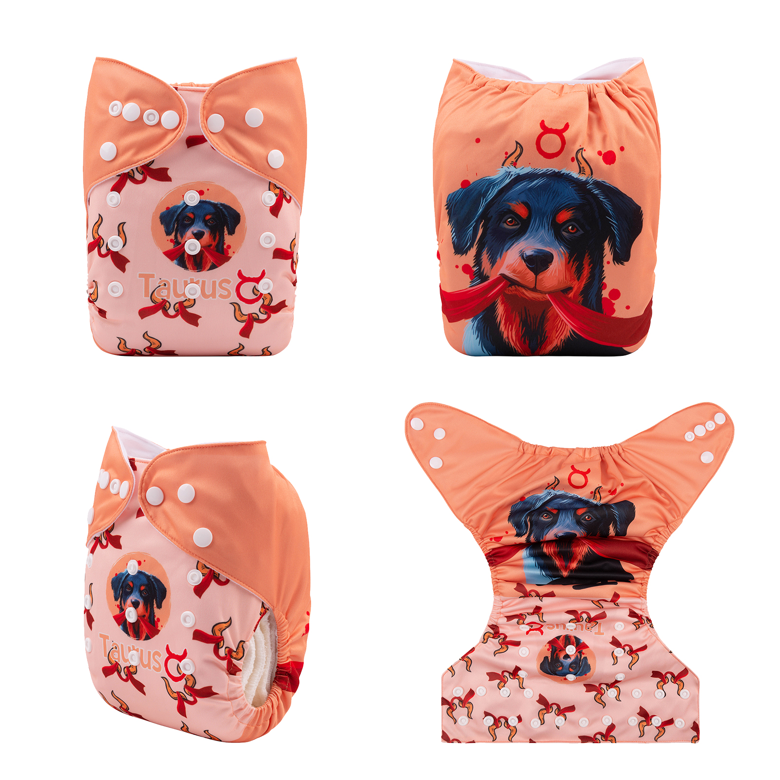 ALVABABY One Size Positioning Printed Cloth Diaper-Taurus  (YDX04A)