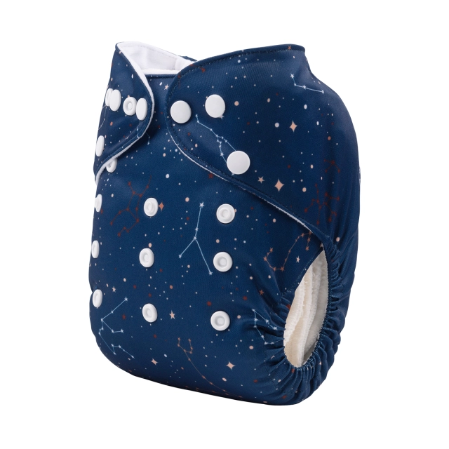 ALVABABY One Size Positioning Printed Cloth Diaper -Capricorn (YDX34A)