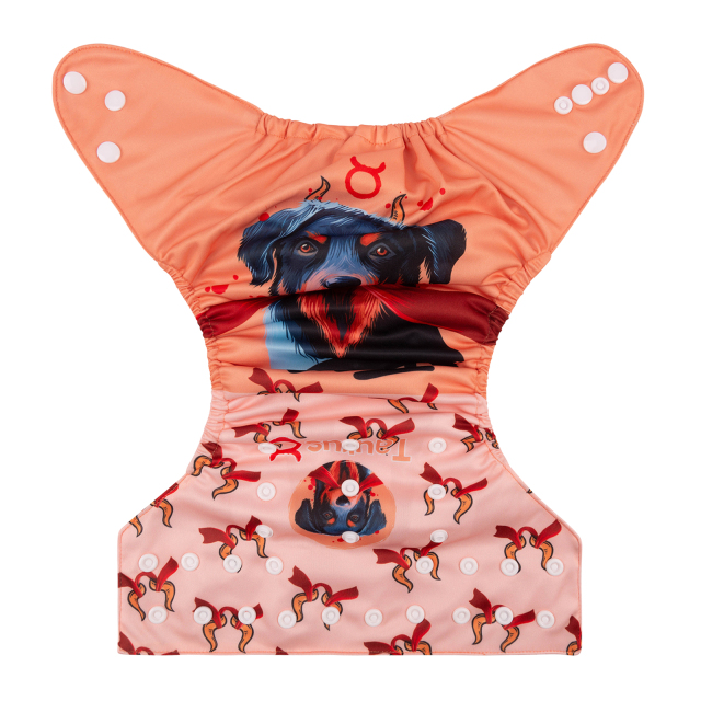 ALVABABY One Size Positioning Printed Cloth Diaper-Taurus  (YDX04A)