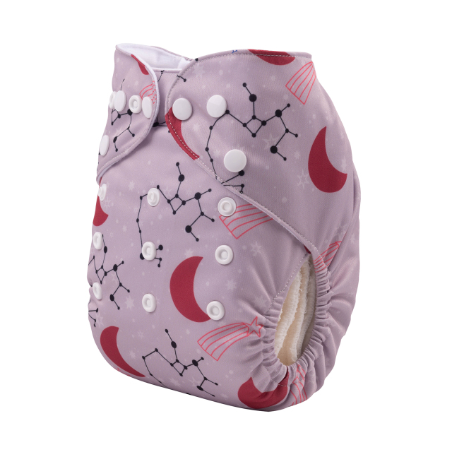 ALVABABY One Size Positioning Printed Cloth Diaper-Sagittarius  (YDX21A)