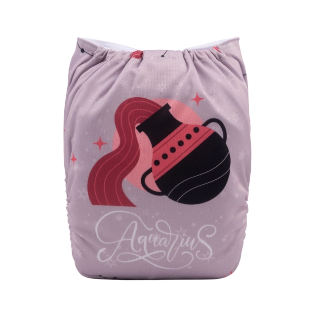 ALVABABY One Size Positioning Printed Cloth Diaper-Aquarius  (YDX23A)