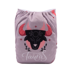 ALVABABY One Size Positioning Printed Cloth Diaper -Taurus (YDX14A)