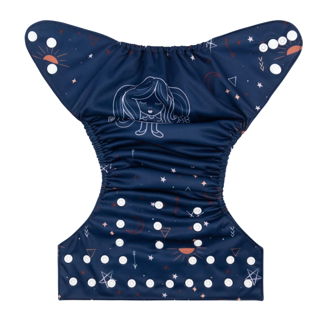 ALVABABY One Size Positioning Printed Cloth Diaper -Virgo (YDX30A)