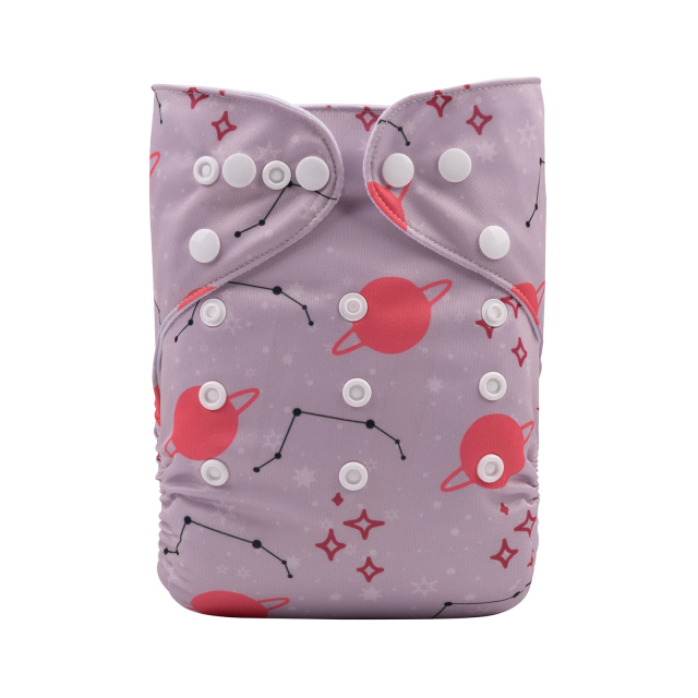 ALVABABY One Size Positioning Printed Cloth Diaper-Aries  (YDX13A)