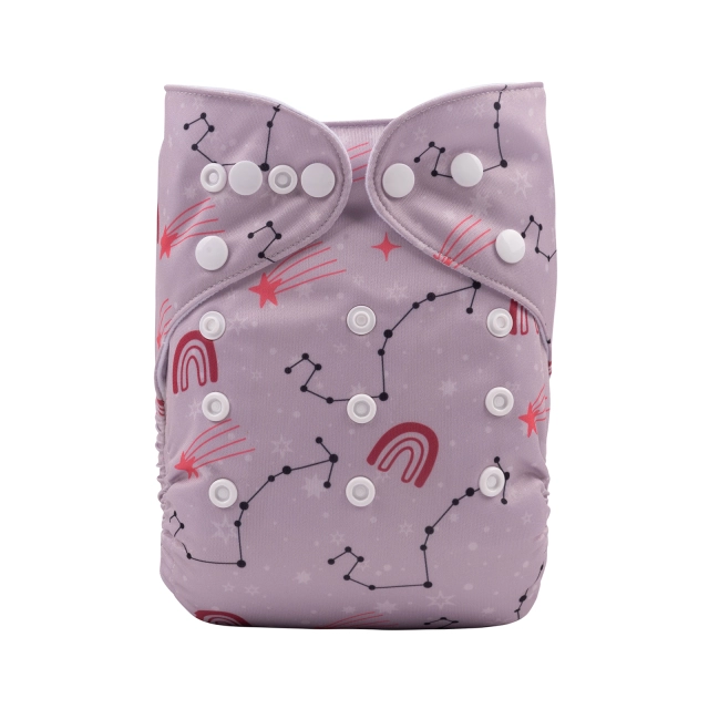 ALVABABY One Size Positioning Printed Cloth Diaper -Scorpio (YDX20A)