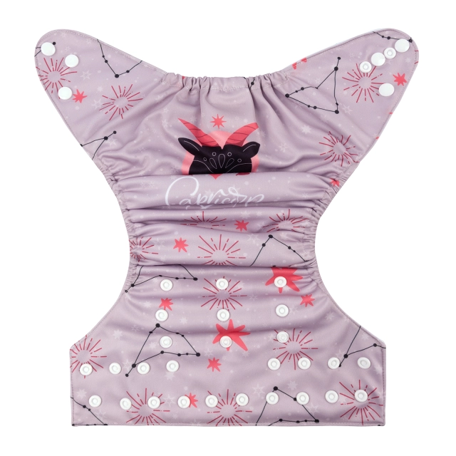 ALVABABY One Size Positioning Printed Cloth Diaper-Capricorn  (YDX22A)