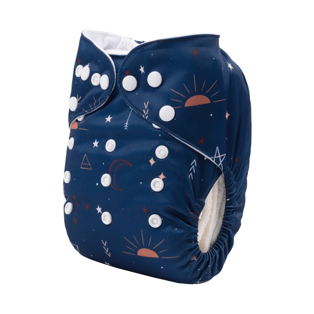 ALVABABY One Size Positioning Printed Cloth Diaper -Cancer (YDX28A)