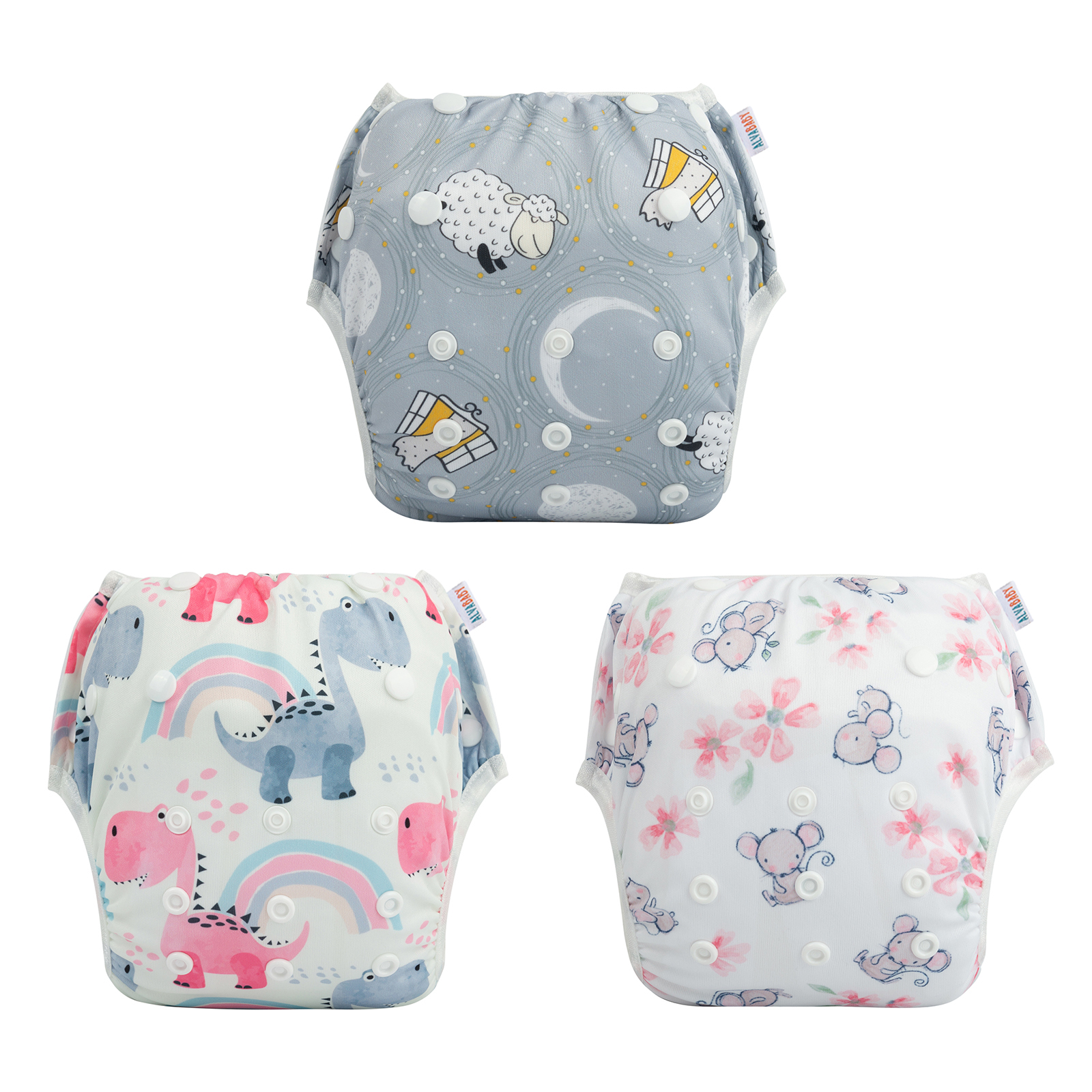 ALVABABY 2PCS Printed Swim Diapers (2SWWZ05)