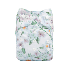 ALVABABY One Size Print Pocket Cloth Diaper-Flower(H320A)