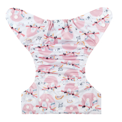 ALVABABY One Size Positioning Printed Cloth Diaper -Sloth(YDP122A)