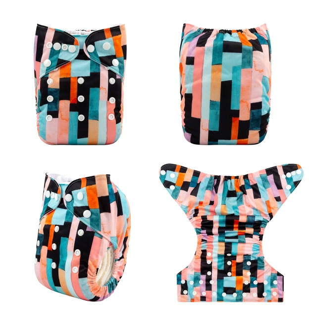 ALVABABY One Size Print Pocket Cloth Diaper (H399A)