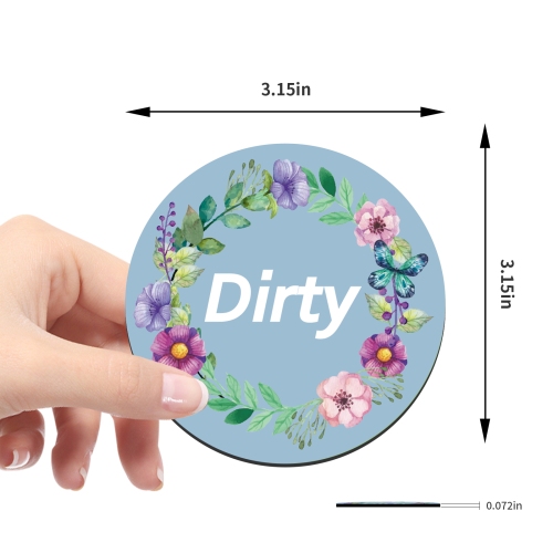 Dishwasher Magnet Dirty Clean Sign Indicator, Trendy Universal Kitchen Dish Washer Refrigerator Magnet-XWT04