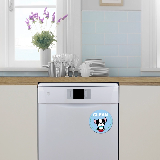 Dishwasher Magnet Dirty Clean Sign Indicator, Trendy Universal Kitchen Dish Washer Refrigerator Magnet-XWT01