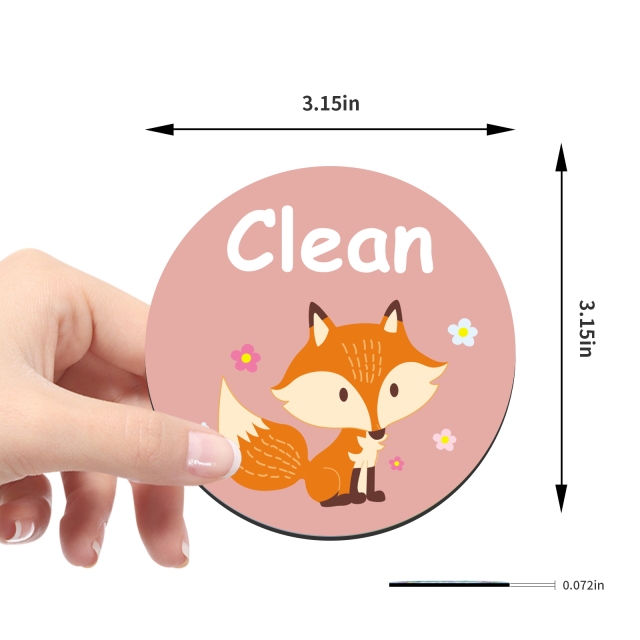 Dishwasher Magnet Dirty Clean Sign Indicator, Trendy Universal Kitchen Dish Washer Refrigerator Magnet-XWT02