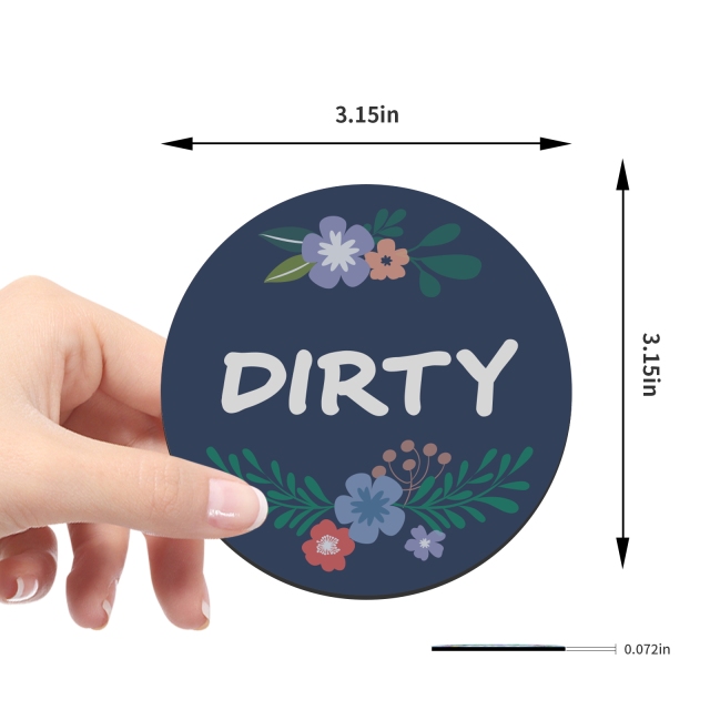 Dishwasher Magnet Dirty Clean Sign Indicator, Trendy Universal Kitchen Dish Washer Refrigerator Magnet-XWT03