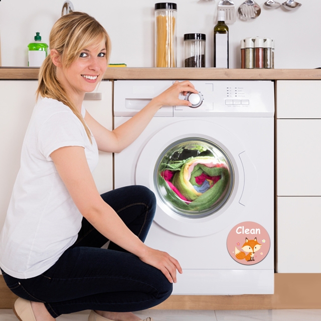 Dishwasher Magnet Dirty Clean Sign Indicator, Trendy Universal Kitchen Dish Washer Refrigerator Magnet-XWT02