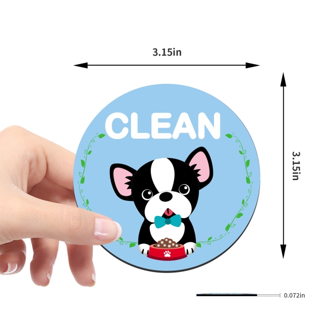 Dishwasher Magnet Dirty Clean Sign Indicator, Trendy Universal Kitchen Dish Washer Refrigerator Magnet-XWT01