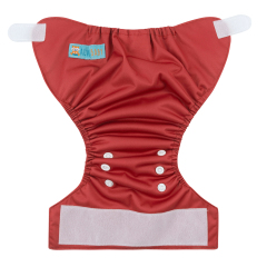ALVABABY Newborn Velcro Pocket Diaper Hook&Loop Cloth Diaper-Red (VB36A)
