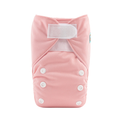 ALVABABY Newborn Velcro Pocket Diaper Hook&Loop Cloth Diaper-Pink(VB19A)