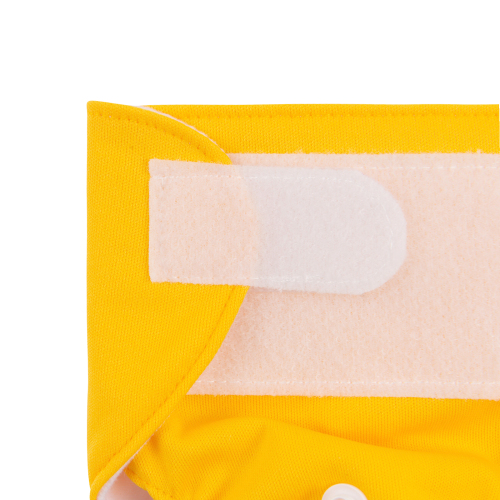 ALVABABY Newborn Velcro Cloth Diaper, Adjustable Reusable Hook & Loop Cloth Diaper for Baby under 12lbs (VB01A Yellow)