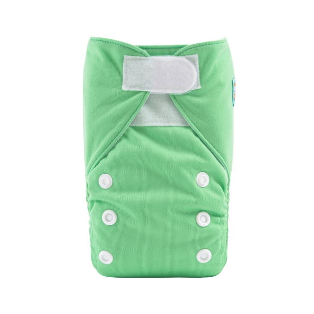 ALVABABY Newborn Velcro Pocket Diaper Hook&Loop Cloth Diaper - Green (VB11A)