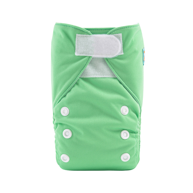 ALVABABY Newborn Velcro Pocket Diaper Hook&Loop Cloth Diaper - Green (VB11A)