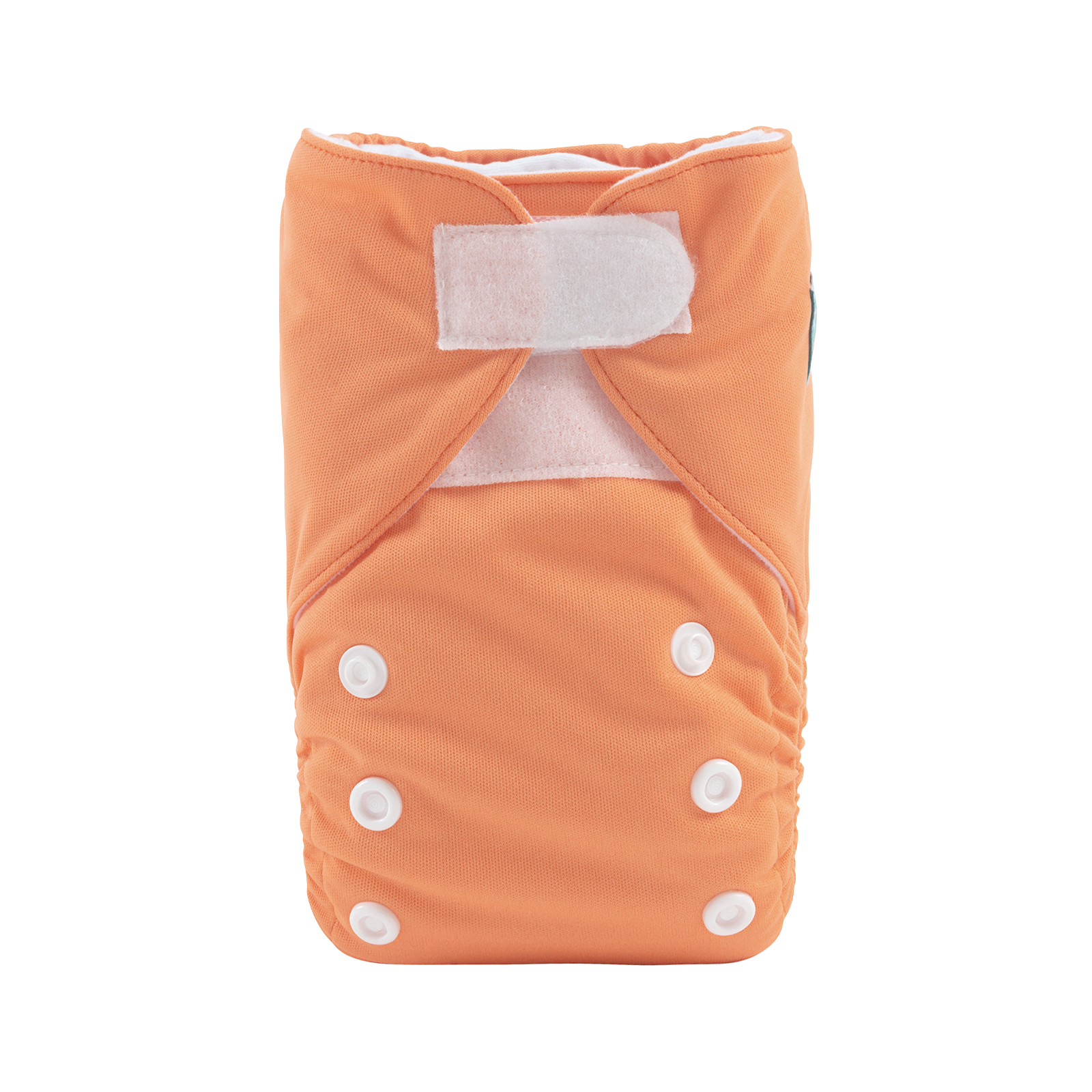 ALVABABY Newborn Velcro Cloth Diaper, Adjustable Reusable Hook & Loop Cloth Diaper for Baby under 12lbs -Orange(VB17A)