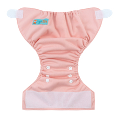 ALVABABY Newborn Velcro Pocket Diaper Hook&Loop Cloth Diaper-Pink(VB19A)