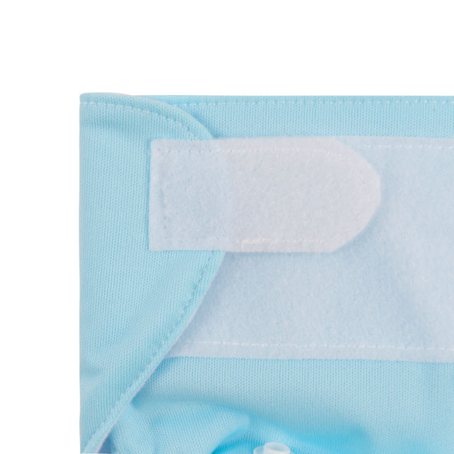 ALVABABY Newborn Velcro Pocket Diaper Hook&amp;Loop Cloth Diaper-Blue (VB03A)