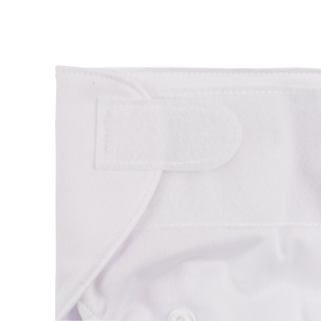 ALVABABY Newborn Velcro Pocket Diaper Hook&Loop Cloth Diaper-White (VB09A)