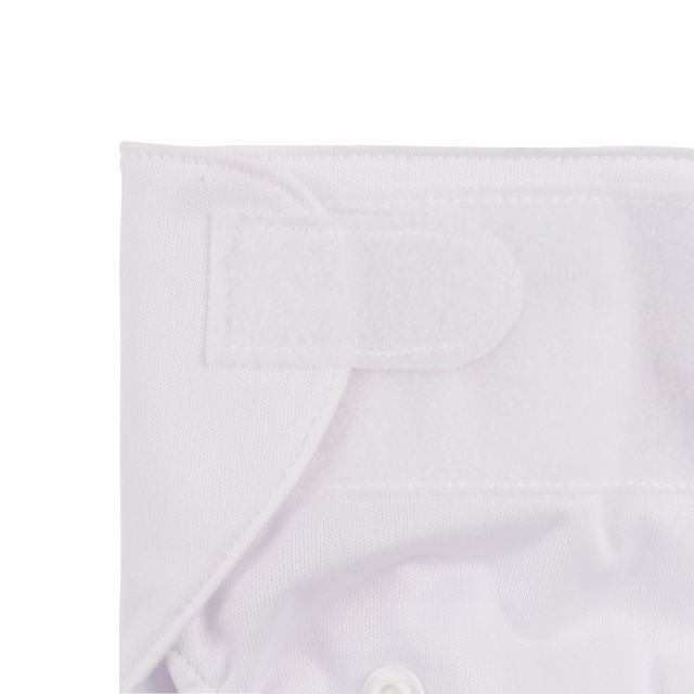 ALVABABY Newborn Velcro Pocket Diaper Hook&Loop Cloth Diaper-White (VB09A)