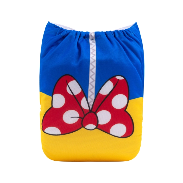 ALVABABY One Size Positioning Printed Cloth Diaper-Snow White (YDP125A)