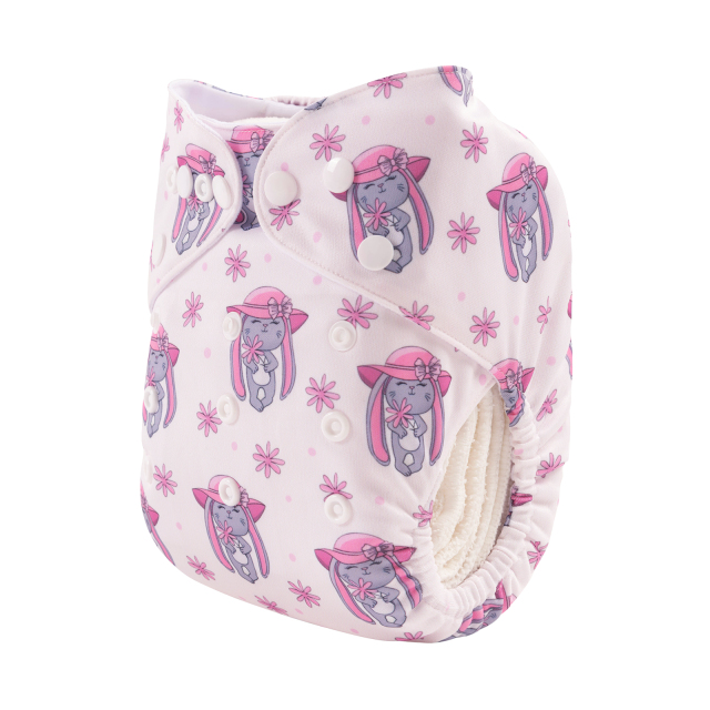 ALVABABY One Size Positioning Printed Cloth Diaper(YDP127A)