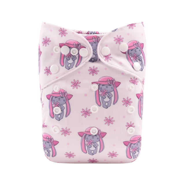 ALVABABY One Size Positioning Printed Cloth Diaper(YDP127A)