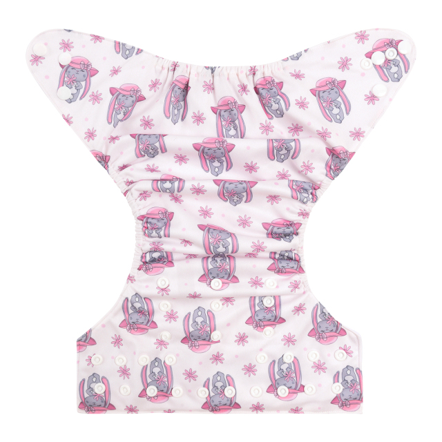 ALVABABY One Size Positioning Printed Cloth Diaper(YDP127A)