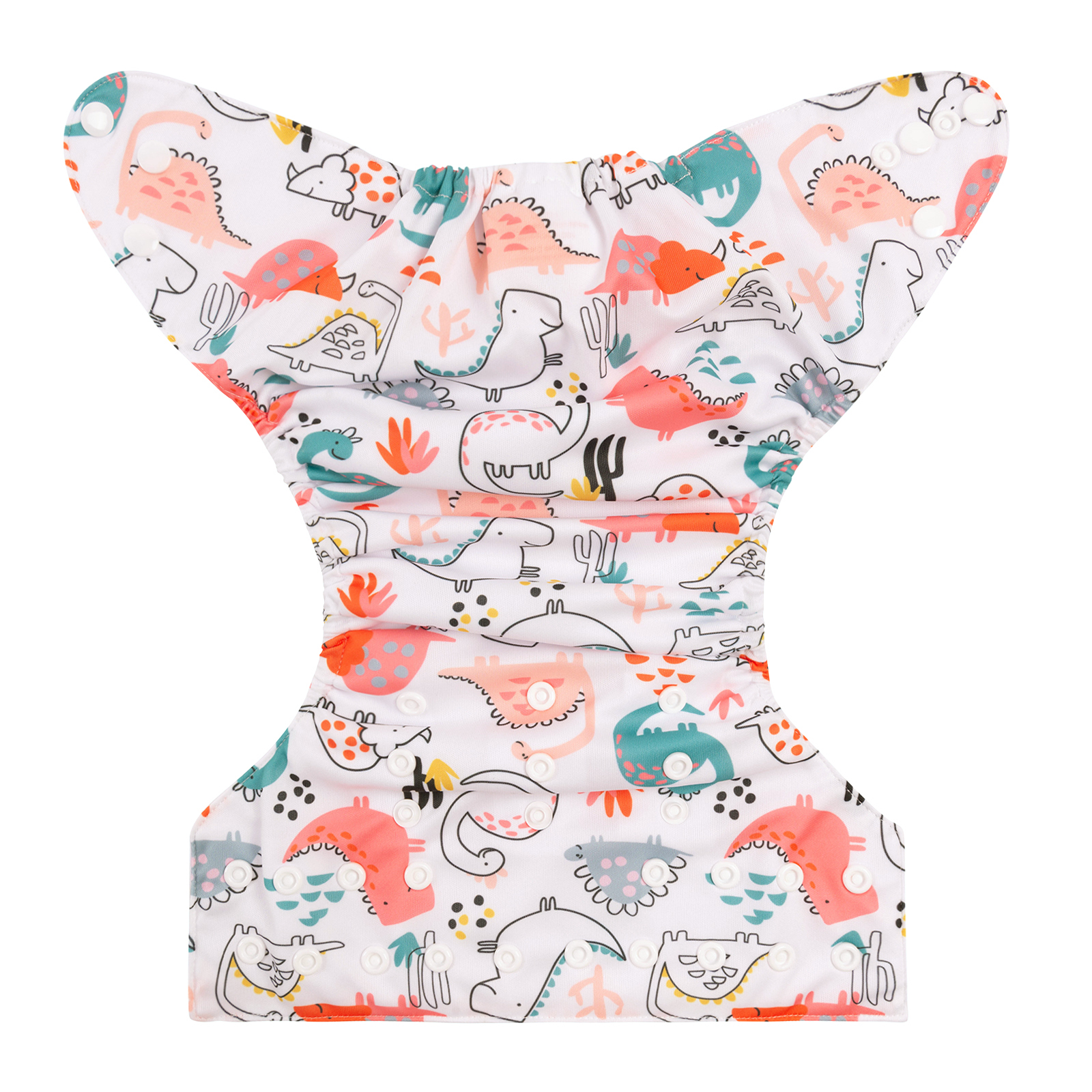 ALVABABY Positioning Cloth Diaper - One Size Adjustable Washable & Reusable Diaper for Babies and Toddlers (Dinosaur, YDP129A)