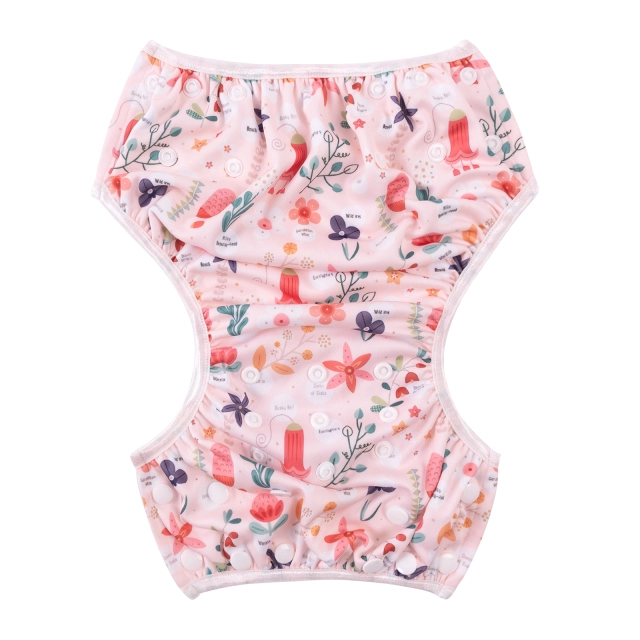 ALVABABY One Size Printed Swim Diaper- Flowers  (SW110A)