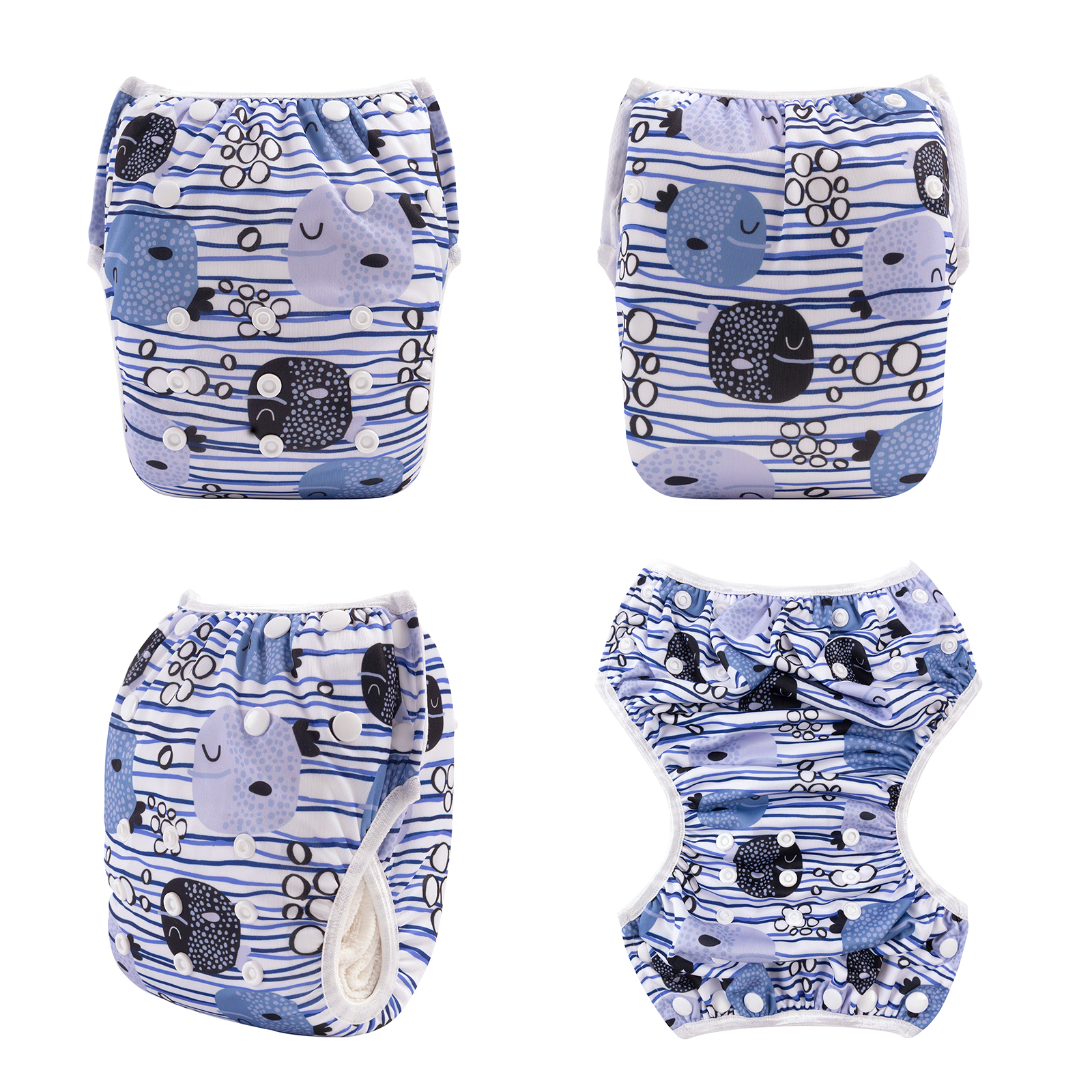 ALVABABY Reusable Swim Diaper - Adjustable One Size Swimwear for Infants & Toddlers  (Animals, SW111A)