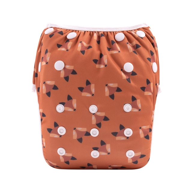 ALVABABY One Size Positioning  Printed Swim Diaper -Fox (SWD85A)
