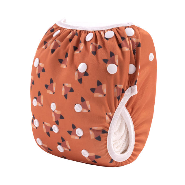 ALVABABY One Size Positioning  Printed Swim Diaper -Fox (SWD85A)