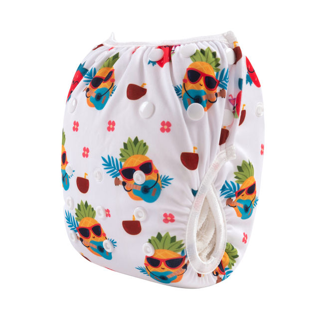 ALVABABY One Size Positioning  Printed Swim Diaper -Fruits(SWD88A)