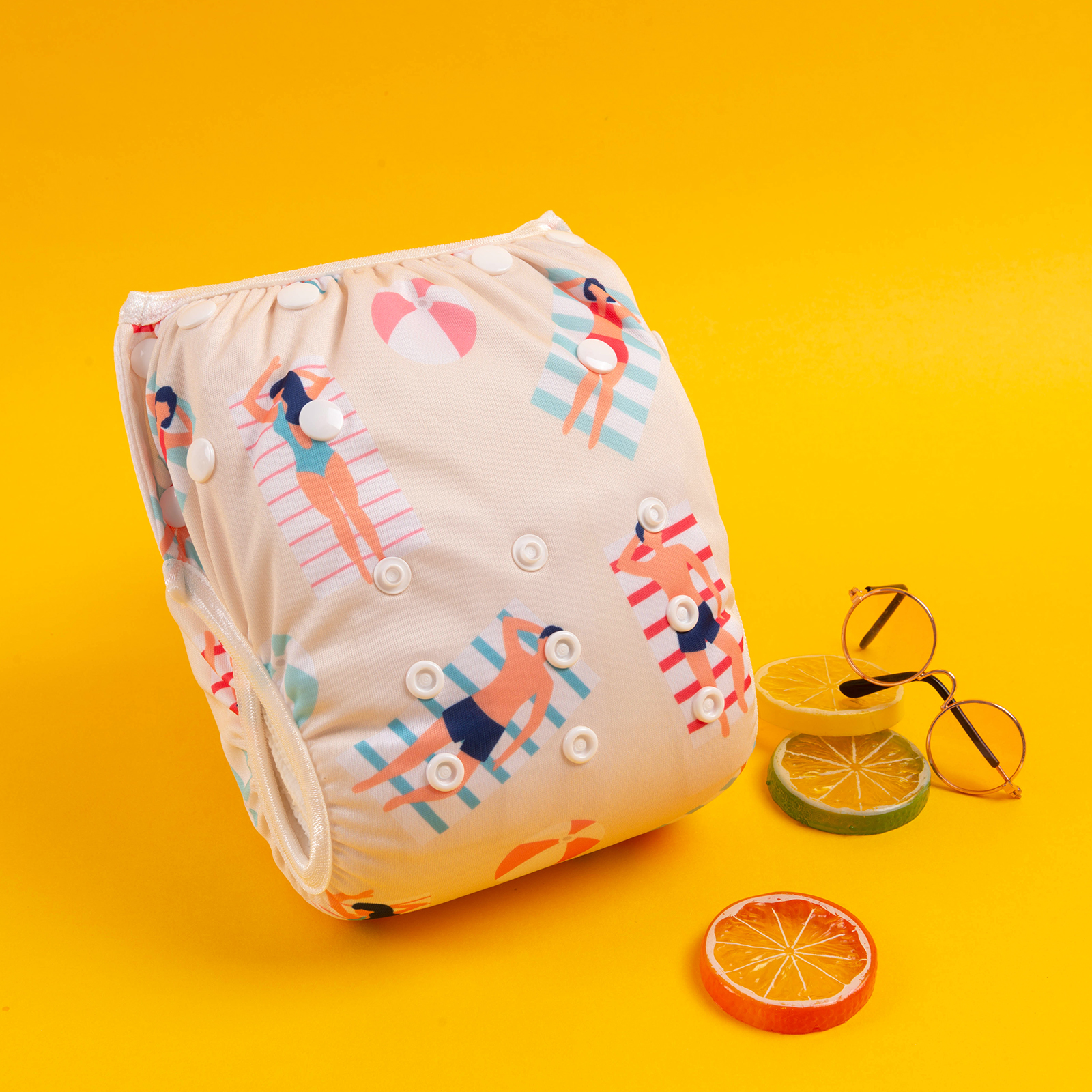 ALVABABY Reusable Swim Diaper - Adjustable One Size Swimwear for Infants & Toddlers (SW112A)