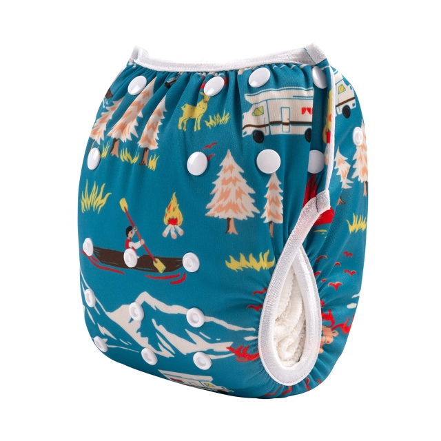 ALVABABY One Size Positioning  Printed Swim Diaper - (SWD86A)