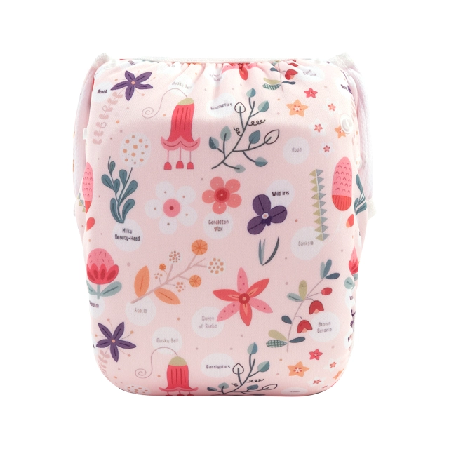 ALVABABY One Size Printed Swim Diaper- Flowers  (SW110A)