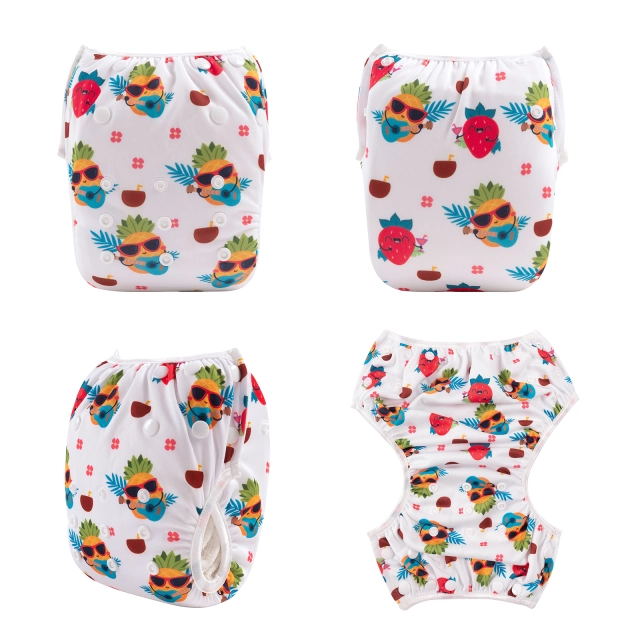 ALVABABY One Size Positioning  Printed Swim Diaper -Fruits(SWD88A)