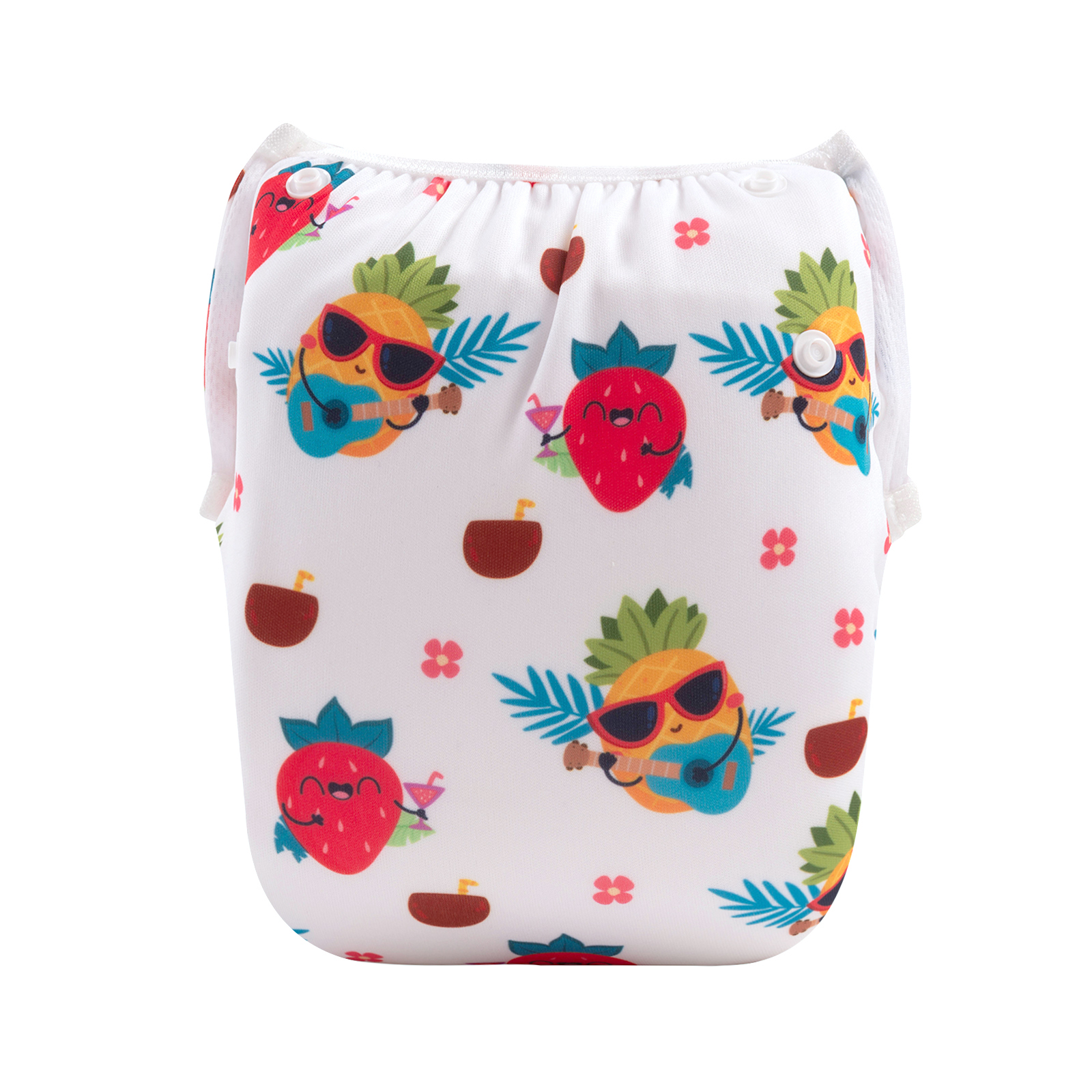 ALVABABY Reusable Swim Diaper - Adjustable One Size Swimwear for Infants & Toddlers Fruits(SWD88A)