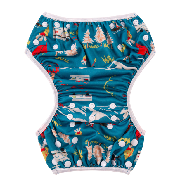 ALVABABY One Size Positioning  Printed Swim Diaper - (SWD86A)