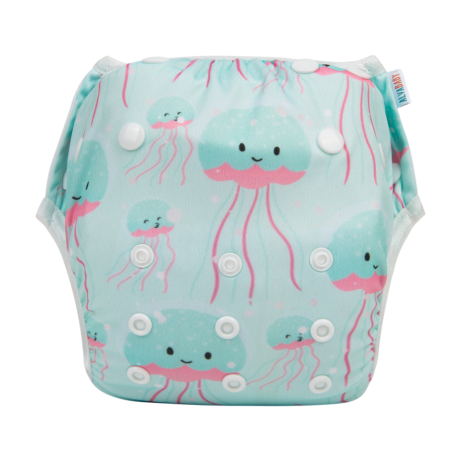 ALVABABY One Size Positioning Printed Swim Diaper Jellyfish (DYK60A)